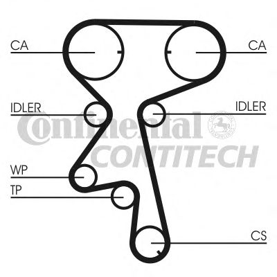 Фото 9. К-кт ГРМ (ремінь+ролики+помпа) CONTITECH CT873WP1