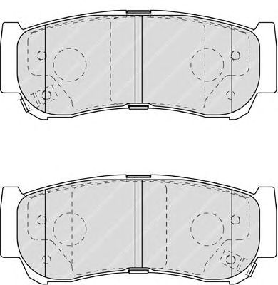 Фото 1. Комплект гальмівних колодок задн . HYUNDAI H-1. H-1 - STAREX. SANTA FE II. SANTA FE II-SUV 2.2D-2.7 06.97-12.12