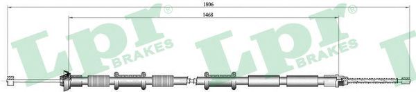 Трос гальма стоянки FIAT DOBLO 00-09. DOBLO (119) 01-. DOBLO (119) 05-