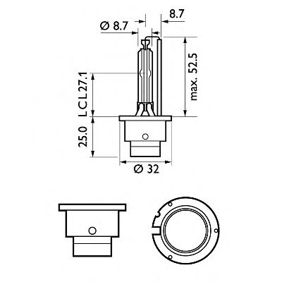 Фото 2. Автолампа ксенонова Philips 85122VIC1
