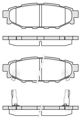 Фото 1. Колодка гальм. диск. SUBARU LEGACY 2.0 2.5 03-. OUTBACK 2.5 03- задн. (вир-во REMSA)