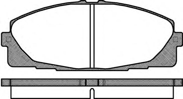 Фото 1. Колодка гальм. диск. TOYOTA HIACE V 2.7 VVTI. 3.0D. 2.5D-4D 05 - передн. (вир-во REMSA)