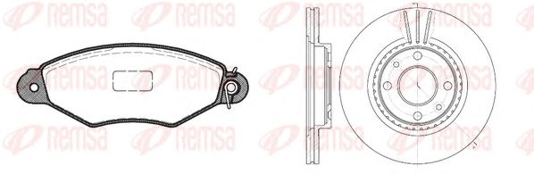 Фото 1. Комплект тормозной передн. RENAULT KANGOO 1.2-1.9D 97-.NISSAN KUBISRAR (пр-во REMSA)