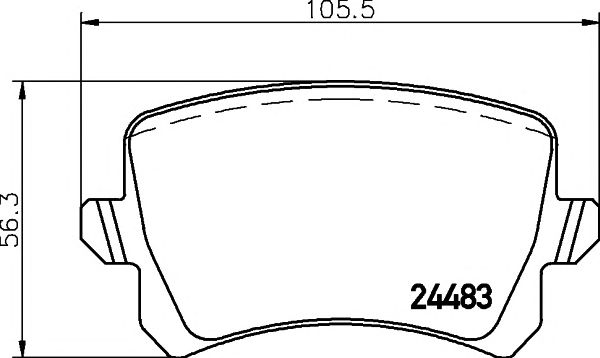 Фото 1. Комплект гальмівних колодок задн . VW CC B7. PASSAT ALLTRACK B7. PASSAT B6. PASSAT B7. PASSAT B7-KOMBI 1.4-3.6 03.05-12.16