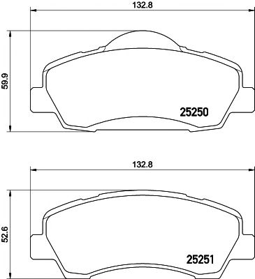 Фото 1. Комплект гальмівних колодок передн . CITROEN C4 CACTUS. C-ELYSEE PEUGEOT 301. 308 II. 308-HATCHBACK 1.2-2.0D 11.12-