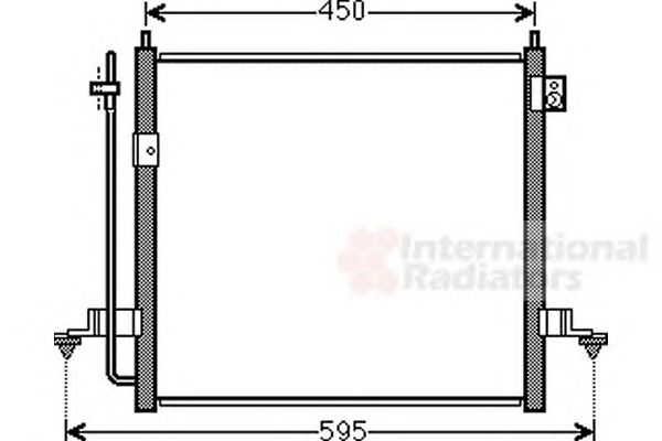 Конденсор кондиціонера MITSUBISHI L200 0615 (Van Wezel)