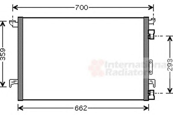Конденсор кондиціонера VECTRA C-SIGNUM NT-DIES (Van Wezel)