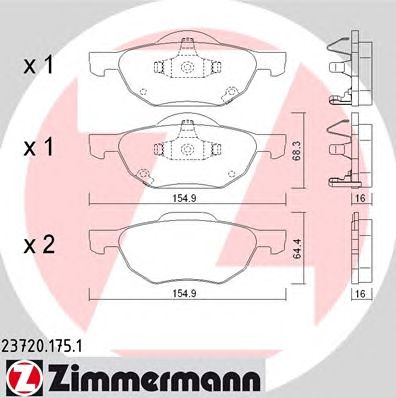Гальмівні колодки перед Honda Accord 20i-24i c 200