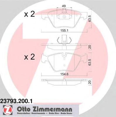 Гальмівні колодки перед BMW E60 20-25i