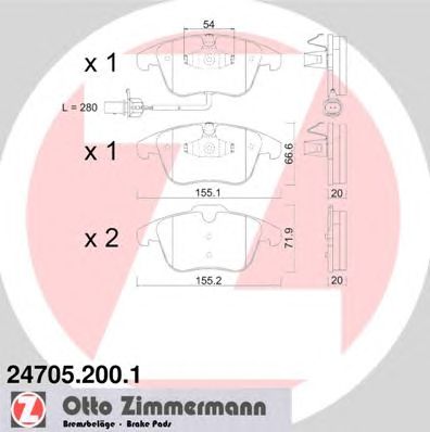 Гальмiвнi колодки перед Audi A4-Q5 (8RB) 08-