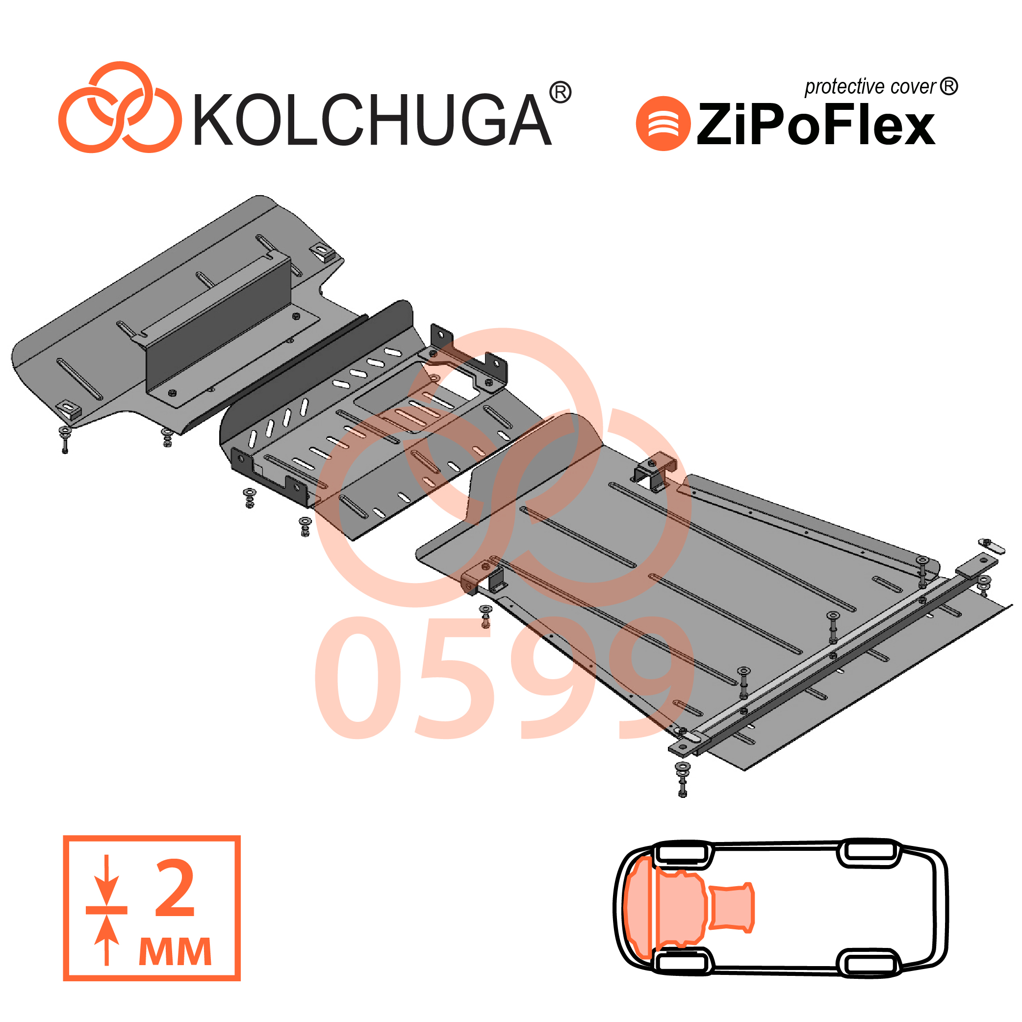 Фото 1. Захист картера Кольчуга Suzuki Jimny JB 2005-2012