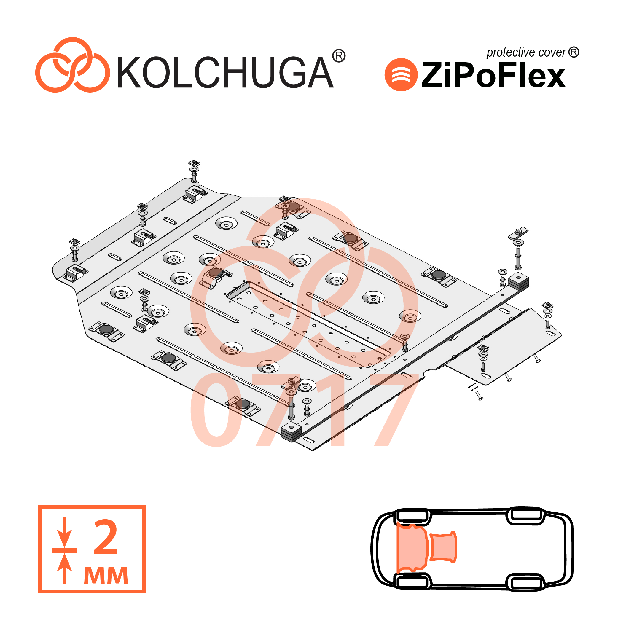 Захист картера Кольчуга Mercedes Benz W 176 A 160 2004-2012