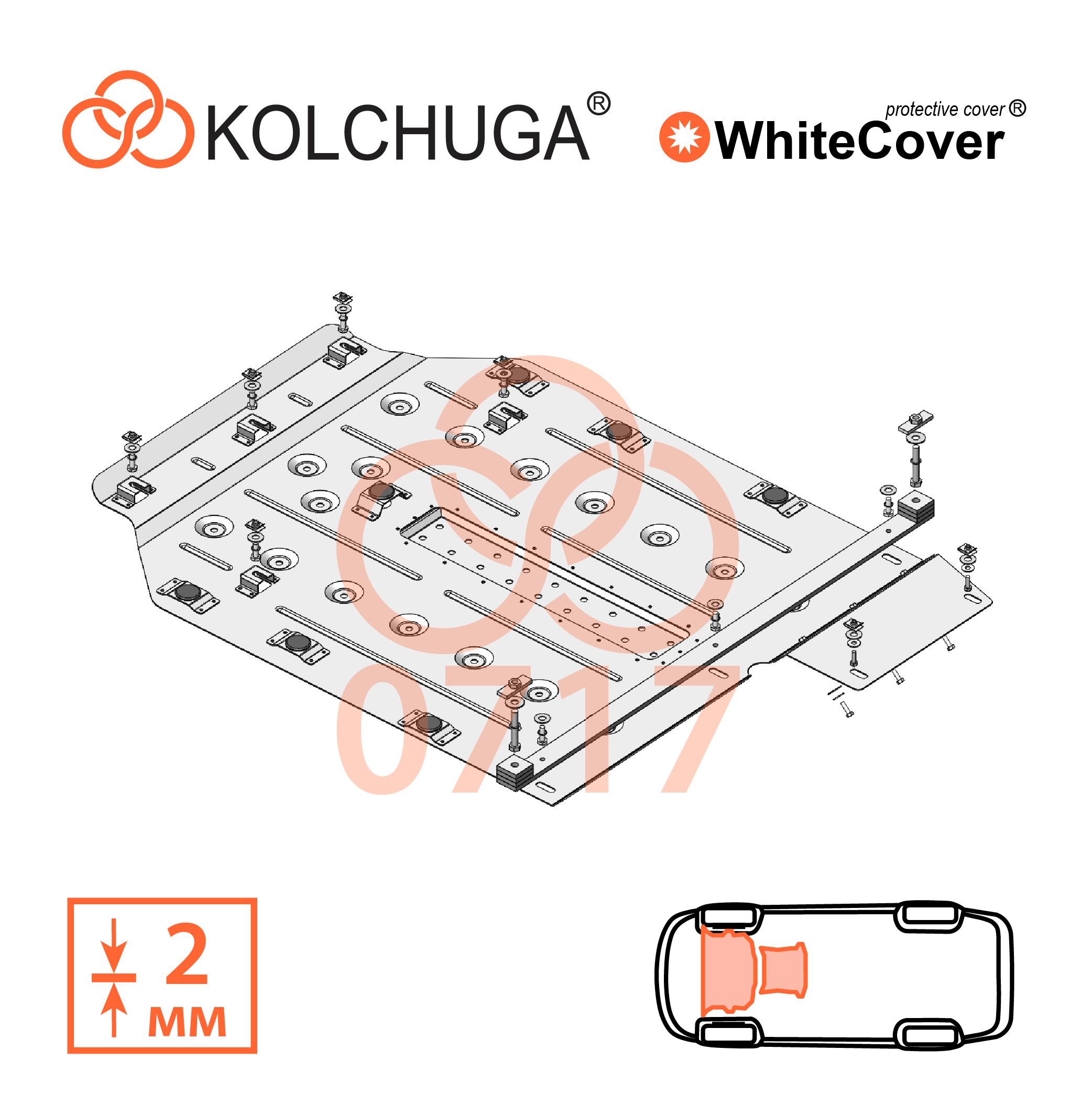 Фото 6. Захист картера Кольчуга Mercedes Benz W 176 A 160 2004-2012 КОЛЬЧУГА 10717