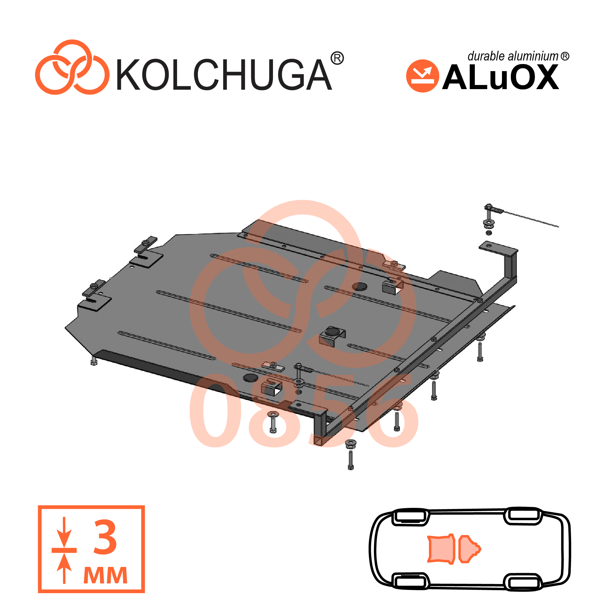 Фото 5. Захист АКПП  Кольчуга Toyota Land Cruiser Prado 120    2002-2009    V-2,7 АКПП V-3,0D КОЛЬЧУГА 10856