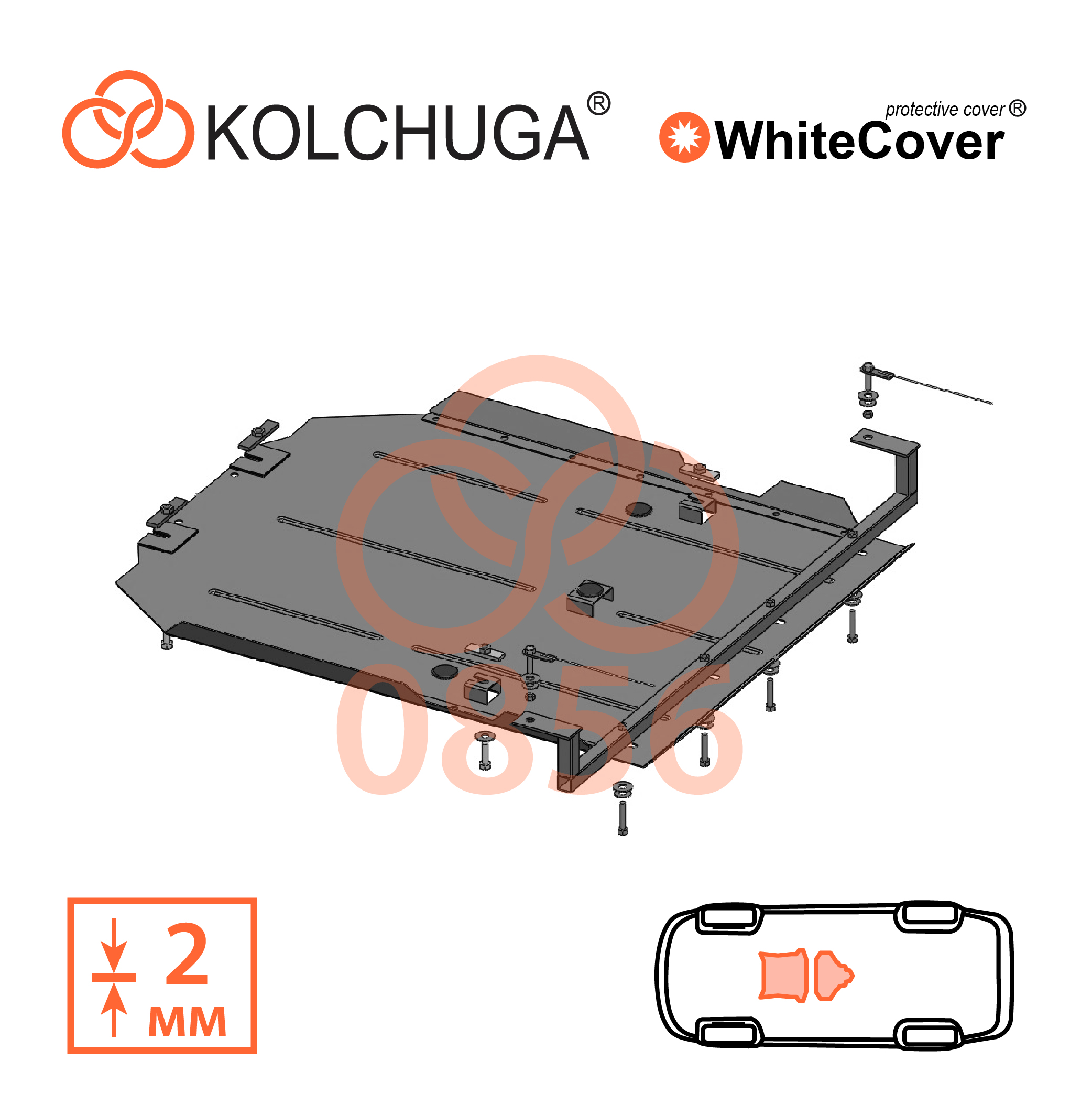 Фото 6. Захист АКПП  Кольчуга Toyota Land Cruiser Prado 120    2002-2009    V-2,7 АКПП V-3,0D КОЛЬЧУГА 10856
