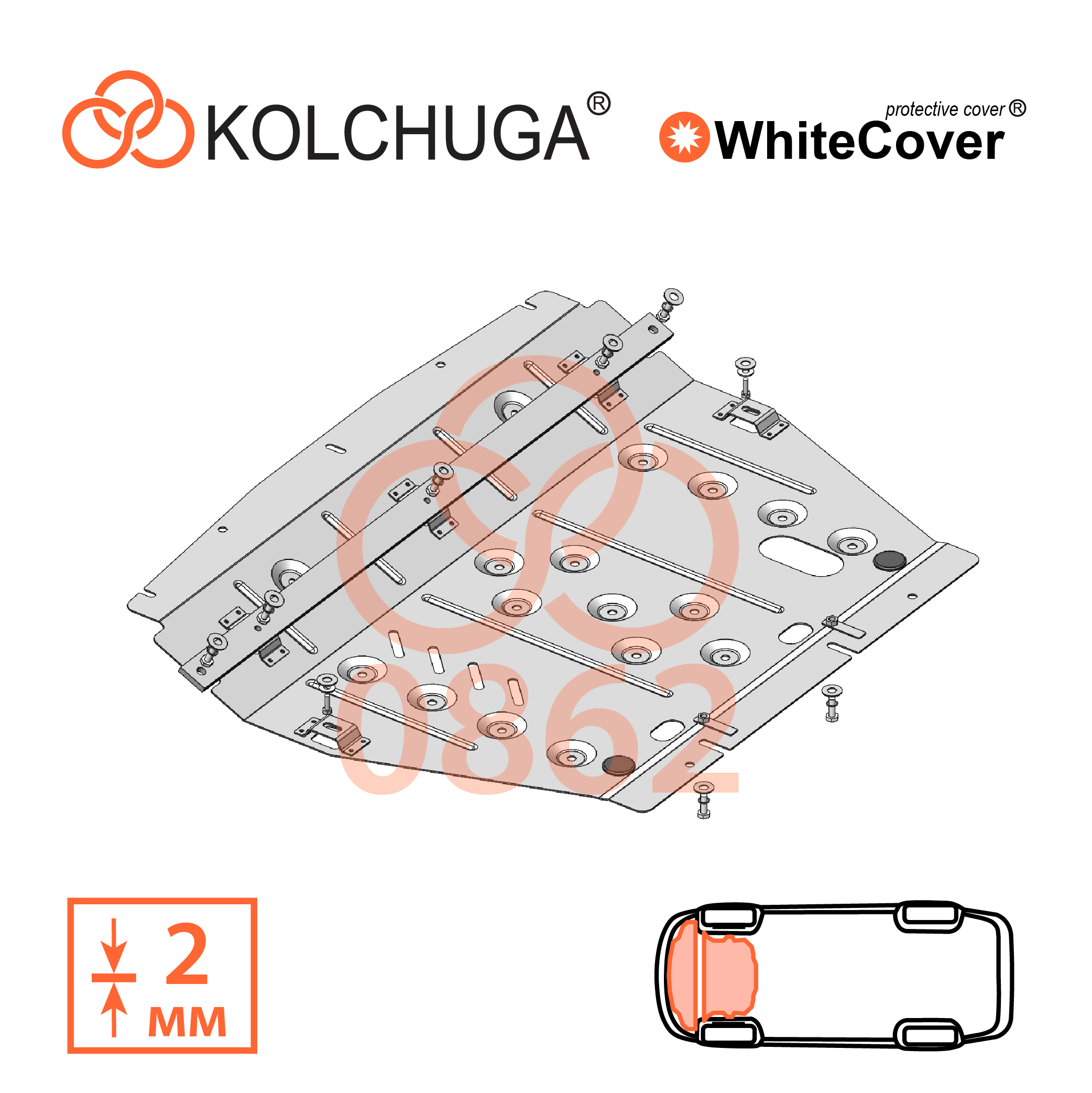 Фото 6. Захист картера Chery Tiggo 7 / Tiggo 7 Pro / Tiggo 4 2018-2020 / Tiggo 8 2019- КОЛЬЧУГА 10862