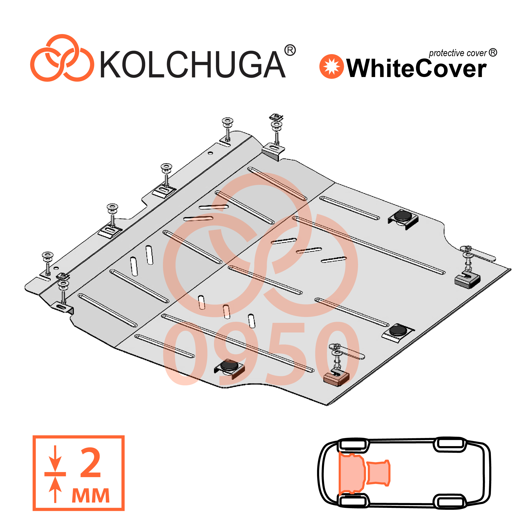 Фото 6. Захист картера Кольчуга Toyota Corolla E21 2019- КОЛЬЧУГА 10950