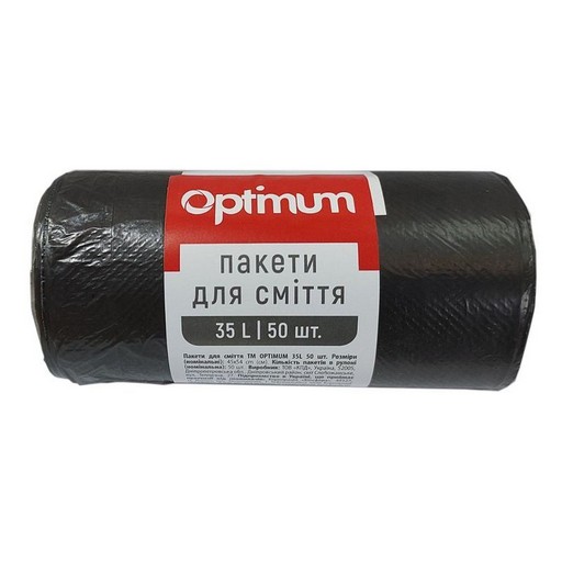 PRO Пакет для смiття п-е 45x54 чорний HD 35л-50 шт. OPTIMUM