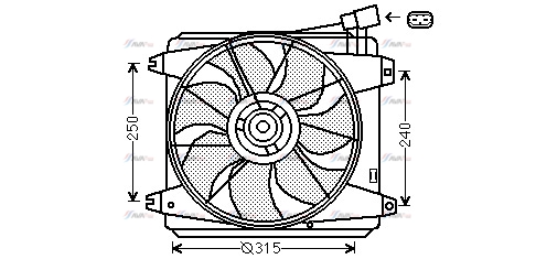 Вентилятор охолодження радіатора