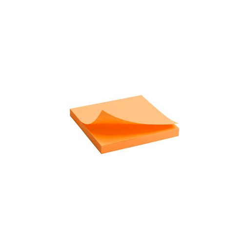Фото 1. Блок паперу AXENT з клейким шаром 75х75мм 80арк яскраво-помаранчевий