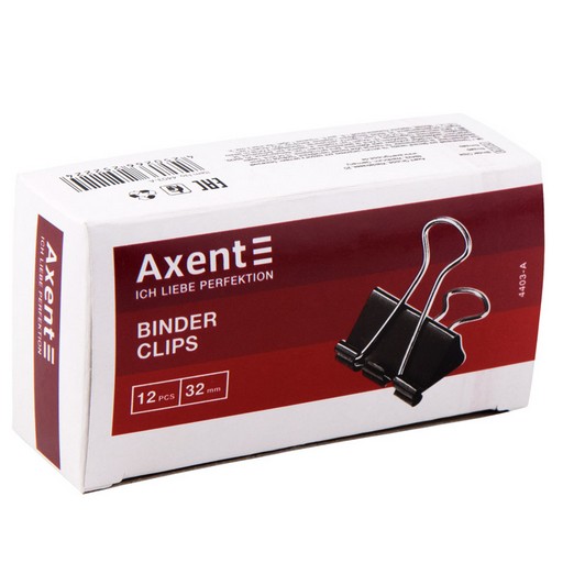 Біндери AXENT 32 мм 12шт чорний 4403-A