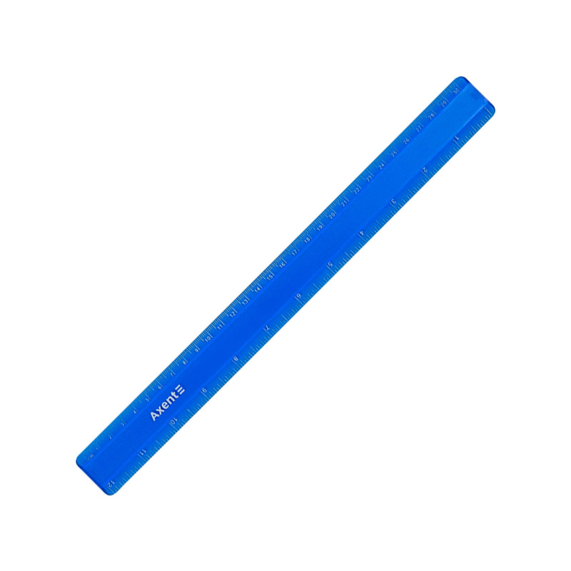 Лінійка AXENT пластикова  синя 30см
