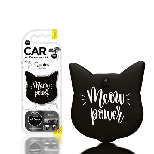 Ароматизатор полімерний Aroma Car Чорний, Кішка з цитатами