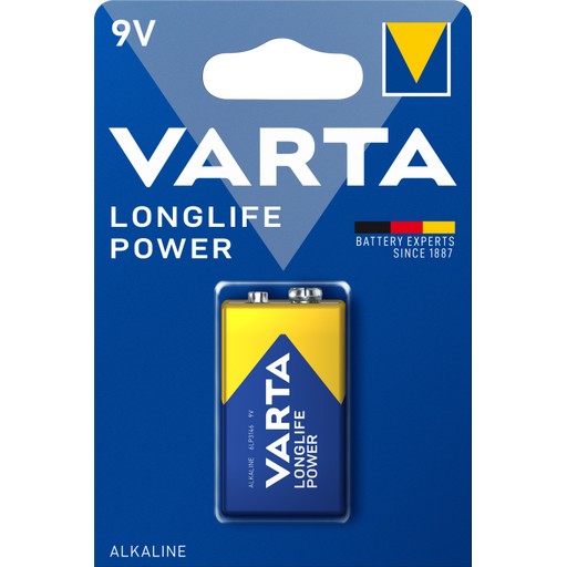 Фото 1. Батарейка VARTA LONGLIFE 6LR61 BLI 1 ALKALINE крона