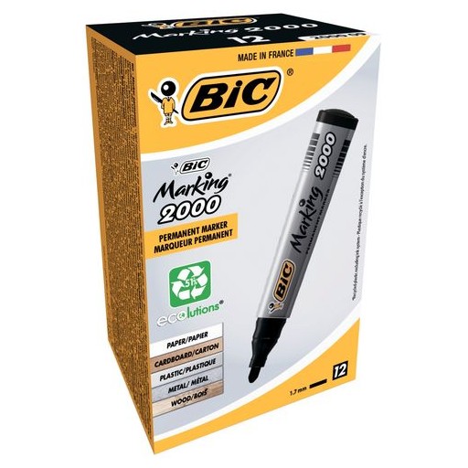 Маркер перманентний BIC 2000, спиртова основа 1,7 мм чорний