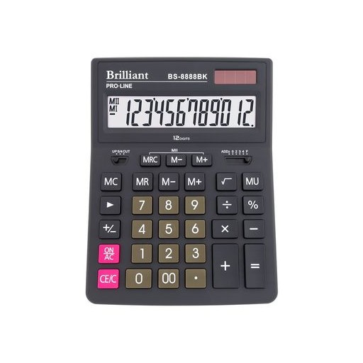 Фото 1. Калькулятор Brilliant BS-8888BK, 12 розрядів