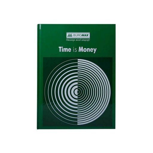 Фото 1. Книга канцелярська, TIME IS MONEY, А4, 96 арк., клітинка, офсет, тв.лам.обкл., зелений