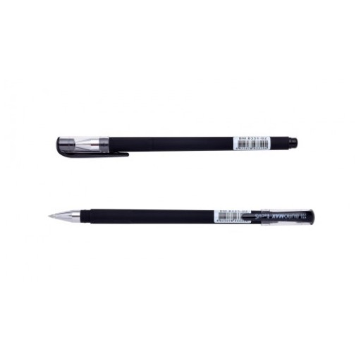 Ручка гелева FOCUS, 0.5мм, непроз. корпус з покриттям Rubber Touch, чорні чорнила