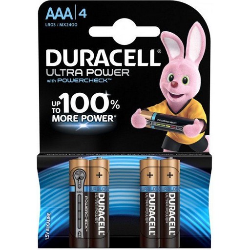 Батарейка лужна  DURACELL LR-03 ААА Ultra Power  4шт * 1пач