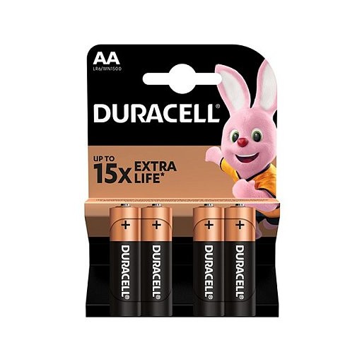 Батарейка лужна Duracell LR-06 AA 4шт * 1 пач