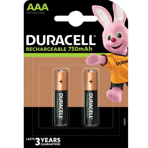 Акумулятор  DURACELL HR-03 ААА  750mAh 2шт * 1пач