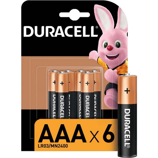 Батарейка лужна  DURACELL LR03 MN2400 1X6 ШТ.