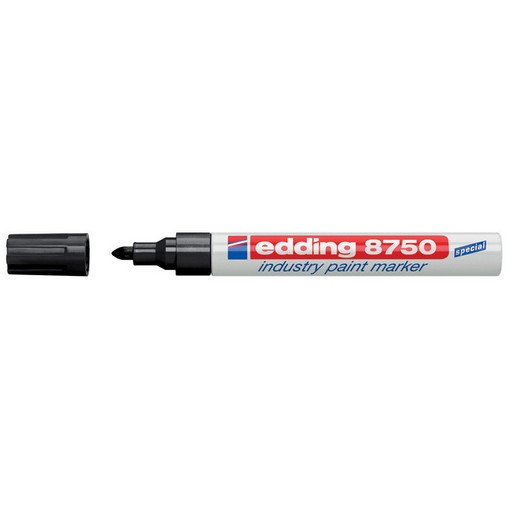 Маркер промисловий Industry Paint e-8750 EDDING круглий пишучий вузол 2-4 мм чорний