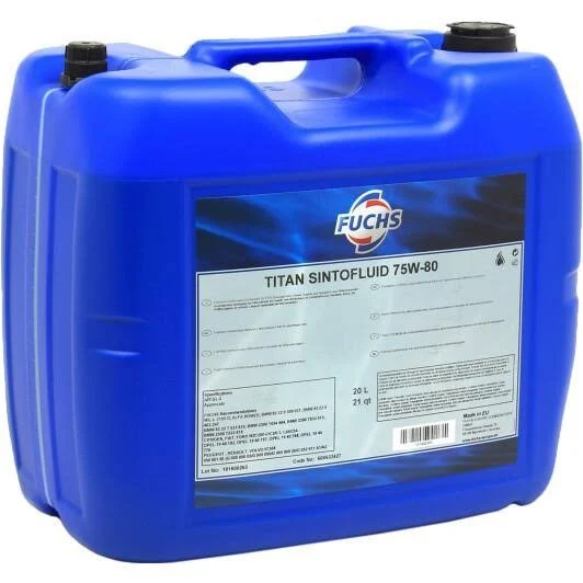 Олива трансмісійна FUCHS TITAN SINTOFLUID SAE 75W-80. 20 lt (20 л)