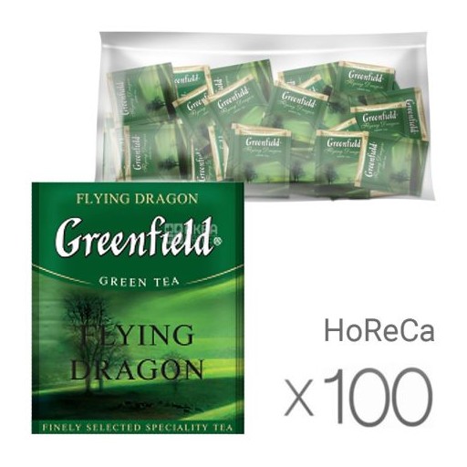 Фото 1. Чай зелений GREENFIELD  Flying Dragon 100 ПАК ХоРеКа.