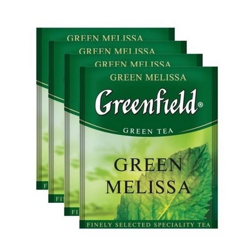 Фото 1. Чай зелений GREENFIELD  Green Melissa 100 ПАК