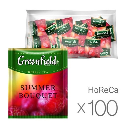 Чай травяний GREENFIELD Summer bouquet (малина) 100 ПАК ХоРеКа