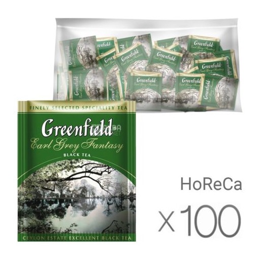 Чай чорний GREENFIELD Earl Grey Fantasy з бергамотом 100 ПАК ХоРеКа