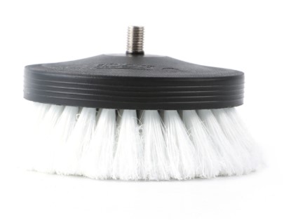 SGCB Pneumatic Carpet Brush White -щетка на дрель для чистки текстиля, Мягкая, Белая 90 мм