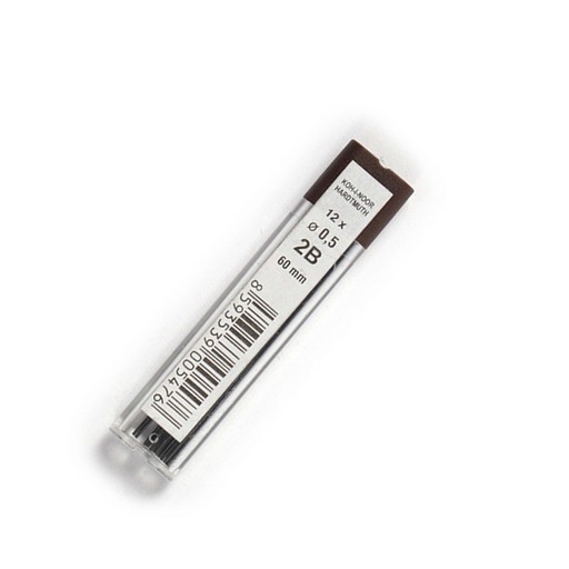 Стержні KOH-I-NOOR для механічних олівців 0.5мм 2B 12шт