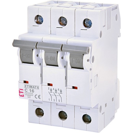 Авт. вимикач ETIMAT 6 3p С 16А (6 kA)