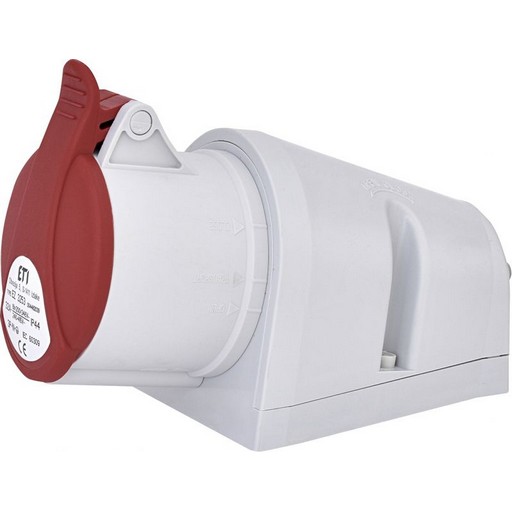 Розетка настінна EZ-3253 IP44 (32A, 400V, 3P+N+PE), ETI