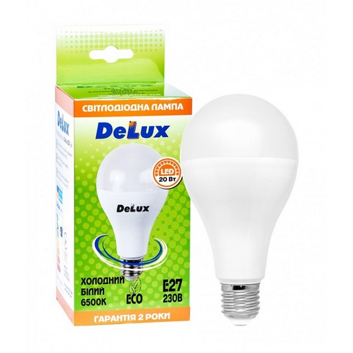Лампа светодіодна DELUX BL80 20Вт 6500K Е27 холодний білий