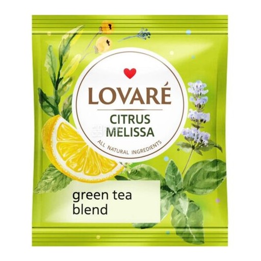 Чай зелений LOVARE  Citrus Melissa 50 ПАК