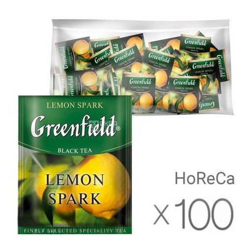 Чай чорний GREENFIELD  Lemon Spark 100 ПАК ХоРеКа