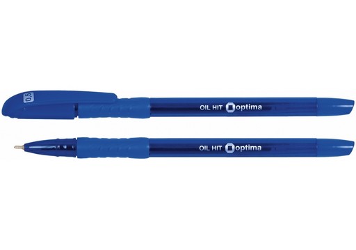 Ручка масляна Optima OIL HIT синя
